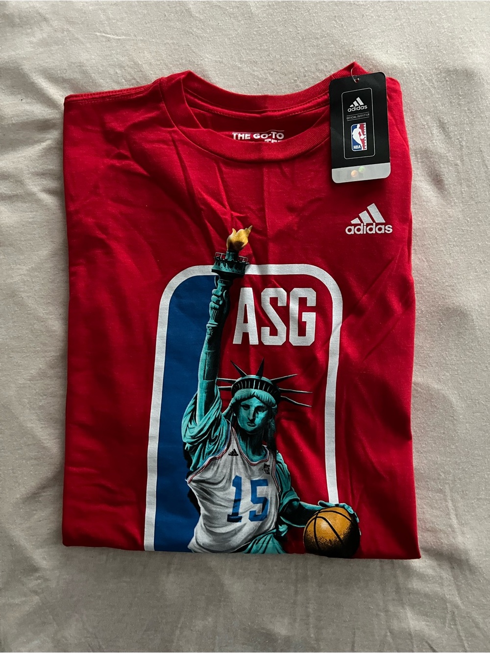 Rare Adidas ASG Statue of Liberty Basketball T Shirts